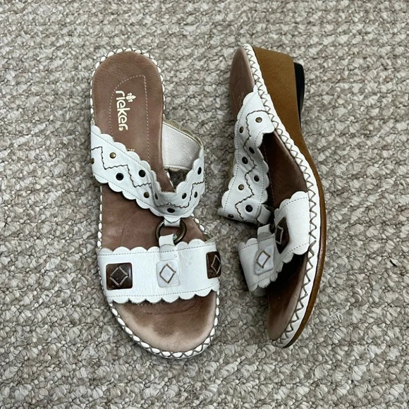 Rieker sandals white size  40 - Picture 1 of 9